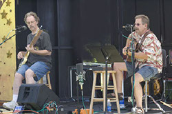 Image of Bob Christensen & Mark Dodge at Art by the Bay on Camano Island, July 2005